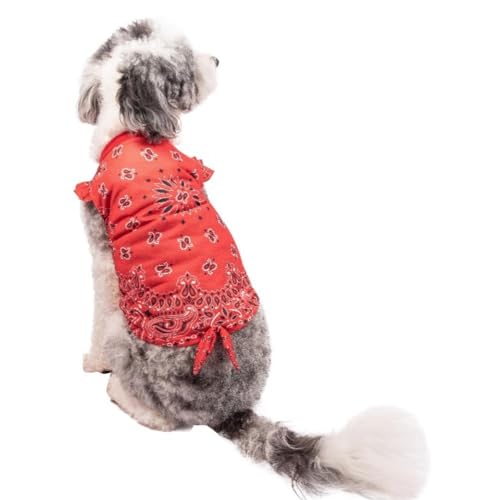 Wrangler Hundehalstuch, Paisleymuster, Größe XL, Rot von Wrangler