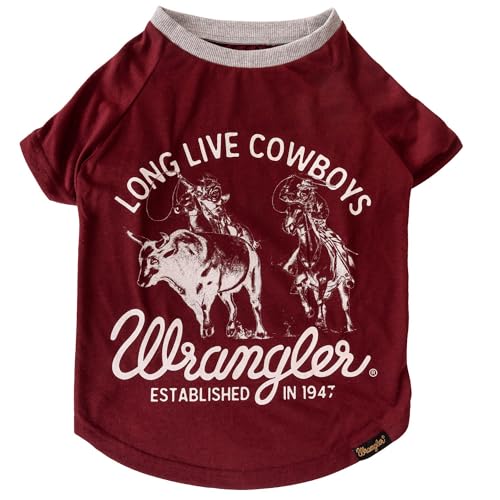 Wrangler Rope Long Live Cowboys T-Shirt, Größe L von Wrangler