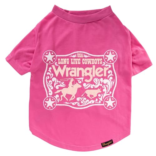 Wrangler T-Shirt mit Seilschnalle, Logo, Pink, Größe XL von Wrangler