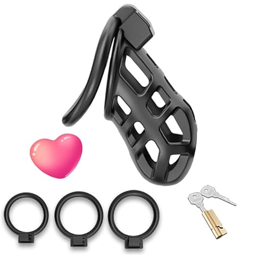 Multifunktionale Indoor Training Klassische Schwarze Kunststoff Multifunktionale Birdcage Mit 3 Ringen Und 1 SchlüSsel, Paar Geschenk - D26 von WreGmgg