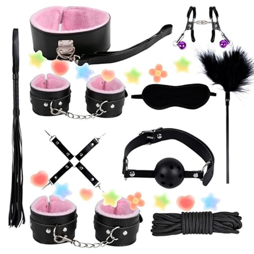 Rosa 10-Teiliges Multifunktionales Set Mit Komfortablem Futter, Geeignet FüR Indoor-Training, EinschließLich FederstöCke Und Handgewebtes Seil - D13 Rosa 10-Teiliges Multifunktionales Set Mit Komfortablem Futter, Geeignet FüR Indoor-Training, EinschließLich FederstöCke Und Handgewebtes Seil - D13 von WreGmgg