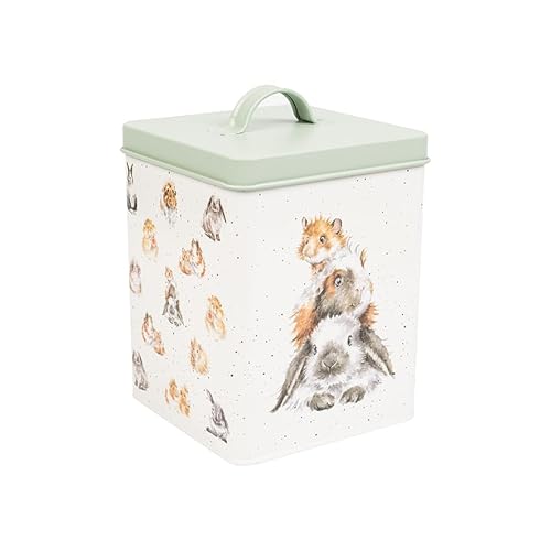 Wrendale Designs Dose für Meerschweinchen/Kaninchen mit Kunstwerken von Hannah Dale, stylish, Tierfutterdose, 20.5 x 14 x 14 cm von Wrendale Designs