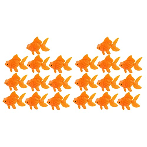 Wresetly Aquarium Orange Kunststoff Goldfisch Verzierung Aquarium Dekoration 20 Stueck von Wresetly