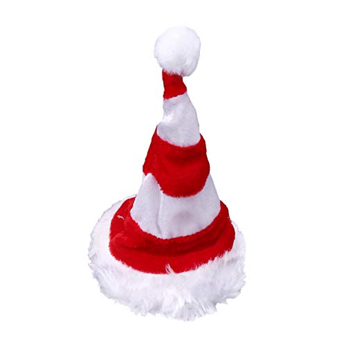 Wresetly Niedliches Weihnachtsset, Welpe, roter Hut mit Schalldämpfer, Geschenkstreifen von Wresetly