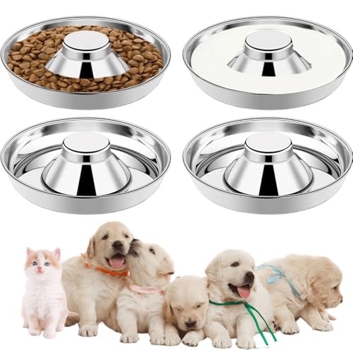 4 Stück Welpennäpfe für kleine Hunde, Wrifazaly Edelstahl Hundefutter Wassernapf, Welpen-Futterspender Langsame Entwöhnung Futternäpfe für mehrere Welpen 4 Stück Welpennäpfe für kleine Hunde, Wrifazaly Edelstahl Hundefutter Wassernapf, Welpen-Futterspender Langsame Entwöhnung Futternäpfe für mehrere Welpen von Wrifazaly