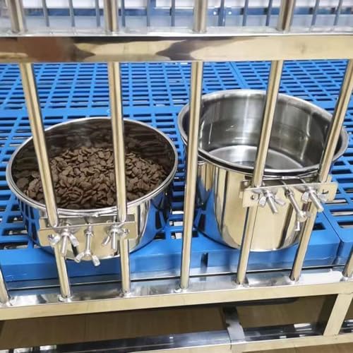 Wassernapf für Hundekäfige, kein Verschütten, 2 Stück, Edelstahl, große Hundenäpfe, hängende Wasser- und Futternäpfe für Käfig, Metall-Futterstation für mittelgroße und große Hunde Wassernapf für Hundekäfige, kein Verschütten, 2 Stück, Edelstahl, große Hundenäpfe, hängende Wasser- und Futternäpfe für Käfig, Metall-Futterstation für mittelgroße und große Hunde von Wrifazaly