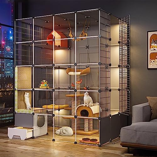 Katzengehege Outdoor Groß für mehrere Katzen, Katzenkäfige Indoor Groß mit Katzentoilette, Outdoor Käfig für Katzen Haustier Welpen Frettchen Igel Katzengehege Outdoor Groß für mehrere Katzen, Katzenkäfige Indoor Groß mit Katzentoilette, Outdoor Käfig für Katzen Haustier Welpen Frettchen Igel von Wrobelax
