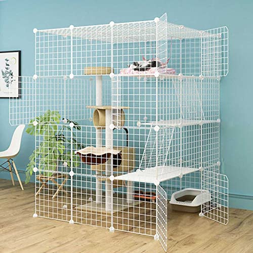 Katzenkäfig Katzengehege Outdoor Indoor DIY Katzenlaufstall Indoor/Outdoor Geschlossener Katzenwelpen Laufstall Metallzaun - Für Welpen, Kaninchen, Kätzchen Katzenkäfig Katzengehege Outdoor Indoor DIY Katzenlaufstall Indoor/Outdoor Geschlossener Katzenwelpen Laufstall Metallzaun - Für Welpen, Kaninchen, Kätzchen von Wrobelax