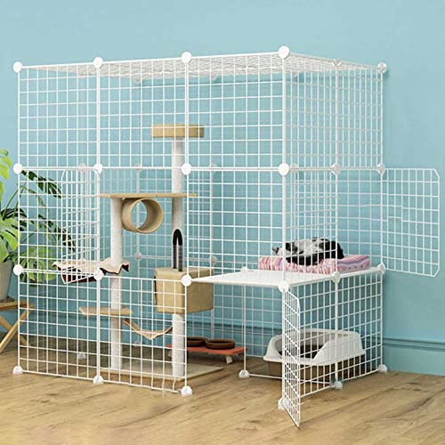 Katzenkäfig Katzengehege Outdoor Indoor DIY Katzenlaufstall Indoor/Outdoor Geschlossener Katzenwelpen Laufstall Metallzaun - Für Welpen, Kaninchen, Kätzchen Katzenkäfig Katzengehege Outdoor Indoor DIY Katzenlaufstall Indoor/Outdoor Geschlossener Katzenwelpen Laufstall Metallzaun - Für Welpen, Kaninchen, Kätzchen von Wrobelax