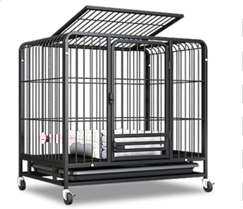 Wasserdichter Metallkäfig für den Innenbereich, Teddykäfig, Haustierkäfig, Kaninchenkäfig, Katzenkäfig, Haustierhaus, geeignet für mittelgroße und große Hunde (Größe: 78 x 54 x 75 cm, Farbe: Schwarz) Wasserdichter Metallkäfig für den Innenbereich, Teddykäfig, Haustierkäfig, Kaninchenkäfig, Katzenkäfig, Haustierhaus, geeignet für mittelgroße und große Hunde (Größe: 78 x 54 x 75 cm, Farbe: Schwarz) von Wrobelax