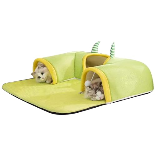 Katzen Tunnelbett - Schlafmatte Für Katzen | Interaktives Kissen Mit Tunnel, Weiche Bauweise, Leicht Zu Reinigen, Kompakte Tragbarkeit, Ideal Für Kätzchen, Welpen, Kaninchen, 65x40cm Katzen Tunnelbett - Schlafmatte Für Katzen | Interaktives Kissen Mit Tunnel, Weiche Bauweise, Leicht Zu Reinigen, Kompakte Tragbarkeit, Ideal Für Kätzchen, Welpen, Kaninchen, 65x40cm von Wrohto