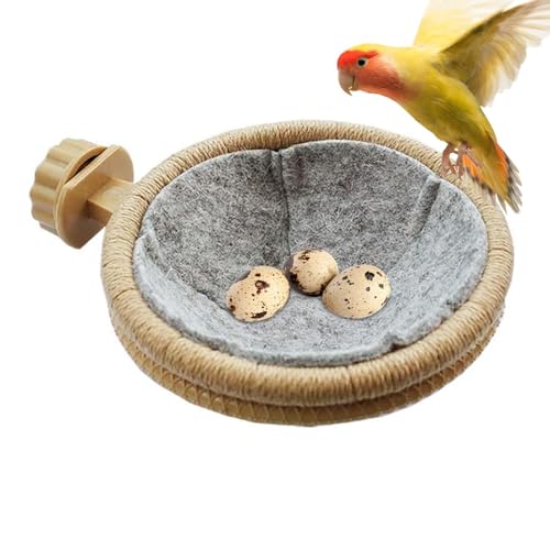 Vogelnest, Seilnest, bequemes Nisthaus, warm und gemütlich, sicherer Unterschlupf für Vögel, Naturfaser, Seilgewebe und handgefertigt, 11,5 cm Vogelnest, Seilnest, bequemes Nisthaus, warm und gemütlich, sicherer Unterschlupf für Vögel, Naturfaser, Seilgewebe und handgefertigt, 11,5 cm von Wrohto