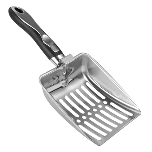 Wrohto Cat Litter Scoop, Heavy Duty Cat Litter Shovel, Stainless Steel, Sifter Poop Shovels Clean Tool, Wide Rustproof Scooper for Chicken, Dog, Kitten, Reptile, Terrarium, 25.5x10.7cm Wrohto Cat Litter Scoop, Heavy Duty Cat Litter Shovel, Stainless Steel, Sifter Poop Shovels Clean Tool, Wide Rustproof Scooper for Chicken, Dog, Kitten, Reptile, Terrarium, 25.5x10.7cm von Wrohto