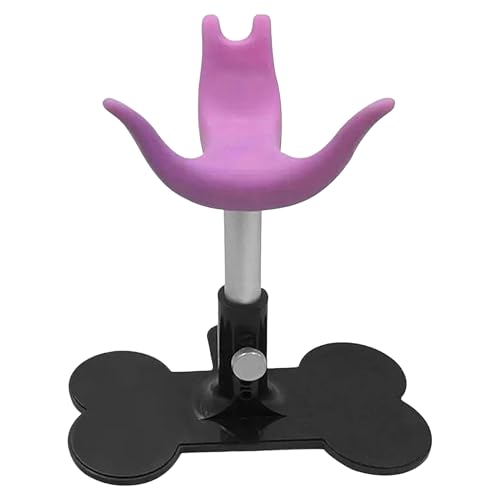 Wrohto Dog Grooming Stand, Puppy Bath Support, Assistive Ladder Bench, Height Adjustable Frame, Non-Slip, Stable Structure, Ideal for Bathing, Trimming, (Purple/Pink/Gray) von Wrohto