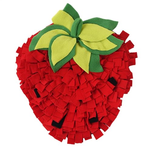 Wrohto Haustier-Futtermatte, interaktiver Schnüffelteppich, Tierfuttermatte, langsames Füttern, mit Erdbeerform, für Hunde, Welpen, Katzen, 45 x 35 cm, Farbe: Rot, Teppich Katzen Wrohto Haustier-Futtermatte, interaktiver Schnüffelteppich, Tierfuttermatte, langsames Füttern, mit Erdbeerform, für Hunde, Welpen, Katzen, 45 x 35 cm, Farbe: Rot, Teppich Katzen von Wrohto