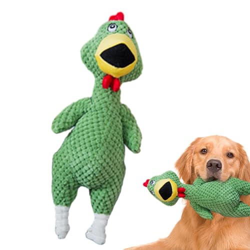 Wrohto Hundespielzeug mit Quietschelementen – aggressives Kauspielzeug für Hunde – Kauspielzeug mit schreiendem Huhn-Design, robust, quietschend, Zähneknirschspielzeug, lustiges Kauspielzeug Wrohto Hundespielzeug mit Quietschelementen – aggressives Kauspielzeug für Hunde – Kauspielzeug mit schreiendem Huhn-Design, robust, quietschend, Zähneknirschspielzeug, lustiges Kauspielzeug von Wrohto
