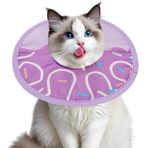 Wrohto Katzenkegelhalsband, weich, faltbar, niedlicher Katzen-Donut, schützender Haustier-Hals-Donut, bequemes elisabethanisches Halsband für Wunden Wrohto Katzenkegelhalsband, weich, faltbar, niedlicher Katzen-Donut, schützender Haustier-Hals-Donut, bequemes elisabethanisches Halsband für Wunden von Wrohto