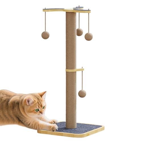 für Katzen, hoher Indoor-Turm für Indoor-Katzen, Kratzmöbelschutz mit interaktivem Ball, Spielzeug für Kätzchen, Klettern, Bereicherung, Couch-Wandschutz, 75 x 33 x 33 cm für Katzen, hoher Indoor-Turm für Indoor-Katzen, Kratzmöbelschutz mit interaktivem Ball, Spielzeug für Kätzchen, Klettern, Bereicherung, Couch-Wandschutz, 75 x 33 x 33 cm von Wrohto