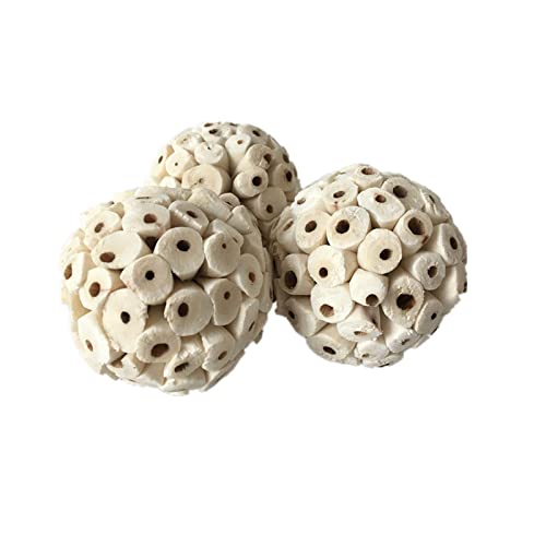 3 GRAF Hamster Chew Toy Sola Futterbällchen 2.36 Zoll Durchmesser Sola Pflanzenball Weiche Shreddable Vogelspielzeug Für Conure Peony von Wsdsgz