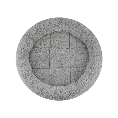 Wsdsgz Runde Form Hunde Katzen Plüsch Kissen Tragen Resistente Katzen Plüsch Matte Haustier Freien Schlaf Plüsch Matte Abnehmbares Kissen von Wsdsgz