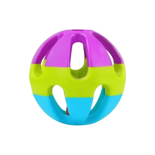 WsjiaboFux Buntes Hundespielzeug für mittelgroße bis große Hunderassen, hohler Ball mit Glocke im Inneren, interaktiver Kunststoff zur Linderung von Langeweile, Spielzeug, Hundespielzeugbälle WsjiaboFux Buntes Hundespielzeug für mittelgroße bis große Hunderassen, hohler Ball mit Glocke im Inneren, interaktiver Kunststoff zur Linderung von Langeweile, Spielzeug, Hundespielzeugbälle von WsjiaboFux