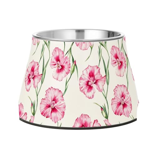Art Dianthus Weißer Futternapf für Hunde, verbesserter Edelstahl, erhöhter Katzennapf für langsames Füttern, langsames Fressen Art Dianthus Weißer Futternapf für Hunde, verbesserter Edelstahl, erhöhter Katzennapf für langsames Füttern, langsames Fressen von Wudan