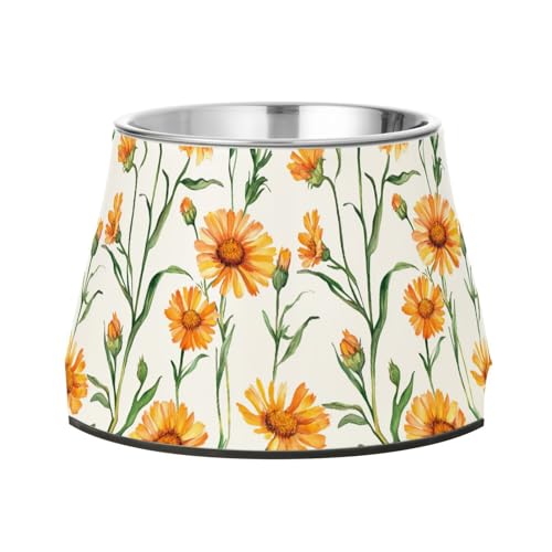 Beauty Calendula Futternapf für mittelgroße Hunde, weißer Futternapf, verbesserter Edelstahl, für mittelgroße Hunde Beauty Calendula Futternapf für mittelgroße Hunde, weißer Futternapf, verbesserter Edelstahl, für mittelgroße Hunde von Wudan
