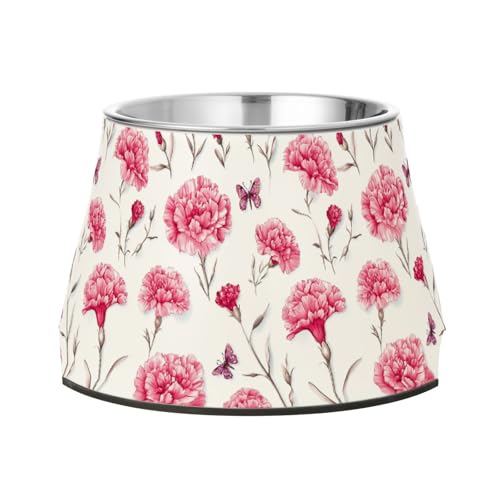 Beauty Carnation Wasser- und Futternäpfe mit Ständer, Edelstahl, für langsames Füttern, für Katzen mit Schnurrhaar, Weiß Beauty Carnation Wasser- und Futternäpfe mit Ständer, Edelstahl, für langsames Füttern, für Katzen mit Schnurrhaar, Weiß von Wudan