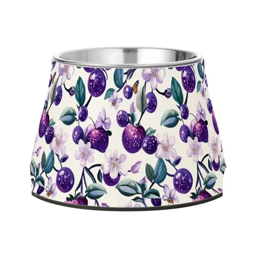 Beauty Honeyberry Fruit White Bowl for Dogs Non Slip Stainless Steel Cat Food Dish for Small Pet Whisker Relief Beauty Honeyberry Fruit White Bowl for Dogs Non Slip Stainless Steel Cat Food Dish for Small Pet Whisker Relief von Wudan