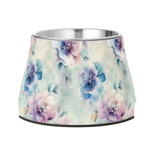 Beauty Spring Flowers Flores Hunde Wassernapf mit Ständer Edelstahl Katzenfutter Schalen für liebliche Haustier Schnurrhaare Müdigkeit Beauty Spring Flowers Flores Hunde Wassernapf mit Ständer Edelstahl Katzenfutter Schalen für liebliche Haustier Schnurrhaare Müdigkeit von Wudan
