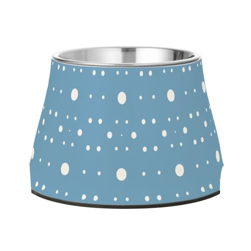 Blue Dot Style Napf für Haustiere, rutschfest, Edelstahl, für Katzen, Kaninchen, Vögel, bequeme Fütterung Blue Dot Style Napf für Haustiere, rutschfest, Edelstahl, für Katzen, Kaninchen, Vögel, bequeme Fütterung von Wudan