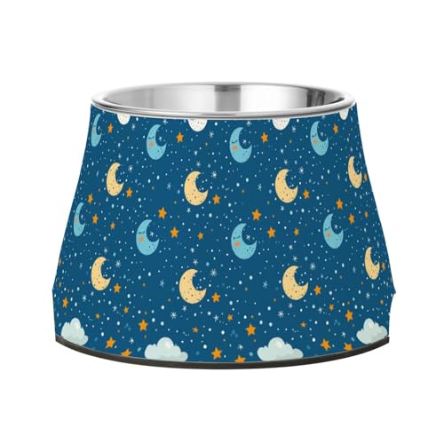 Blue Dot and Moon Futternapf für Hunde, rutschfest, Edelstahl, erhöhter Katzennapf für kleine Hunde, langsames Fressen Blue Dot and Moon Futternapf für Hunde, rutschfest, Edelstahl, erhöhter Katzennapf für kleine Hunde, langsames Fressen von Wudan