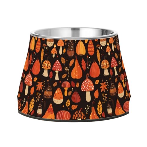 Bright Halloween Kürbisse Pilze Futternäpfe mit Ständer Edelstahl Erhöhte Katzennäpfe für langsames Füttern von Katzen Schnurrhaare Müdigkeit Bright Halloween Kürbisse Pilze Futternäpfe mit Ständer Edelstahl Erhöhte Katzennäpfe für langsames Füttern von Katzen Schnurrhaare Müdigkeit von Wudan