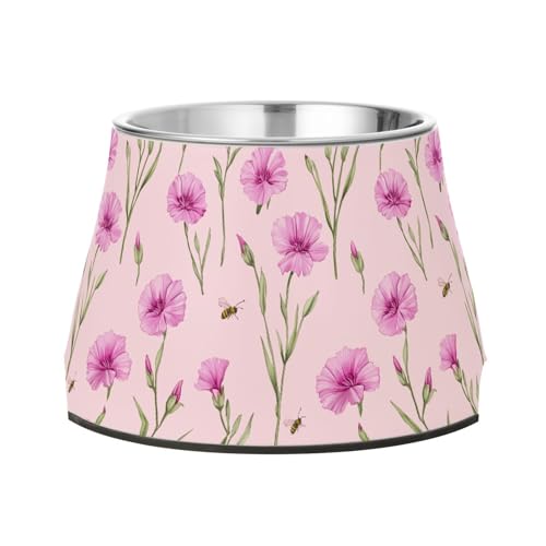 Cartoon Dianthus Futternäpfe für Hunde, rutschfest, Edelstahl, erhöhter Katzennapf für mittelgroße Hunde, Schnurrhaar, Müdigkeit Cartoon Dianthus Futternäpfe für Hunde, rutschfest, Edelstahl, erhöhter Katzennapf für mittelgroße Hunde, Schnurrhaar, Müdigkeit von Wudan