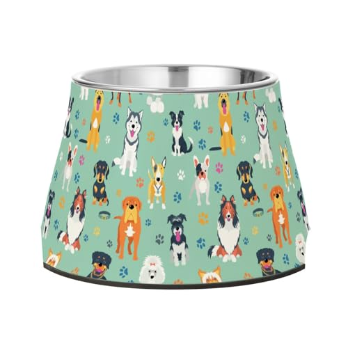 Cartoon Dogs Green Feed Dog Bowl Non Slip Stainless Steel Cat Feeding Bowls for Slow Feed Cats Comfort Feeding Cartoon Dogs Green Feed Dog Bowl Non Slip Stainless Steel Cat Feeding Bowls for Slow Feed Cats Comfort Feeding von Wudan