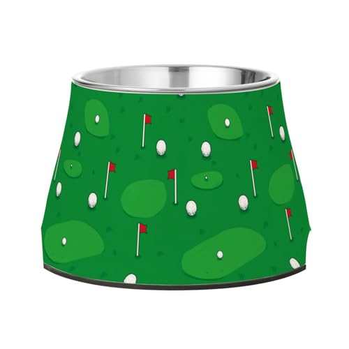 Cartoon Golf Grüner Napf für Haustiere mit Ständer Edelstahl Metall Haustiere Schalen für langsames Füttern Katzen Komfort Fütterung Cartoon Golf Grüner Napf für Haustiere mit Ständer Edelstahl Metall Haustiere Schalen für langsames Füttern Katzen Komfort Fütterung von Wudan