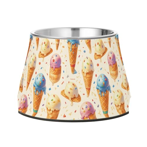 Cartoon Ice Cream Pets Futternäpfe aus Edelstahl, für langsames Füttern von Katzen, Schnurrhaar, Linderung Cartoon Ice Cream Pets Futternäpfe aus Edelstahl, für langsames Füttern von Katzen, Schnurrhaar, Linderung von Wudan