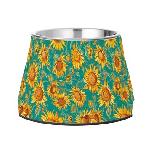 Cartoon-Sonnenblumen-Stern-Wassernapf mit Ständer, Edelstahl, Katzen-Futternäpfe für langsames Füttern, Katzen, Schnurrhaar, Müdigkeit Cartoon-Sonnenblumen-Stern-Wassernapf mit Ständer, Edelstahl, Katzen-Futternäpfe für langsames Füttern, Katzen, Schnurrhaar, Müdigkeit von Wudan
