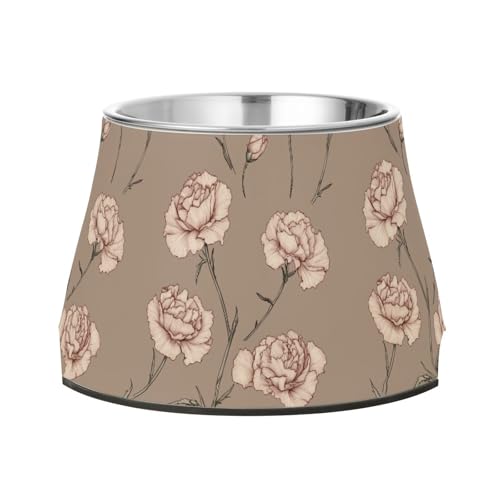 Chic Carnation Erhöhter Futternapf für Haustiere, rutschfest, Edelstahl, Katzenfutter für mittelgroße Hunde, Schnurrhaarfreundlich Chic Carnation Erhöhter Futternapf für Haustiere, rutschfest, Edelstahl, Katzenfutter für mittelgroße Hunde, Schnurrhaarfreundlich von Wudan