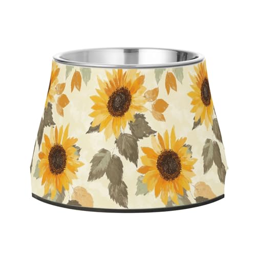 Chic Sonnenblumen-Napf für Hunde, erhöhter Edelstahlnapf für Hunde, Katzen, Kaninchen, Vögel, bequemes Füttern Chic Sonnenblumen-Napf für Hunde, erhöhter Edelstahlnapf für Hunde, Katzen, Kaninchen, Vögel, bequemes Füttern von Wudan