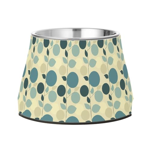 Circle and Leaf Bowl for Pets with Stand Stainless Steel Raised Cat Bowl for Medium Dogs Comfort Feeding Circle and Leaf Bowl for Pets with Stand Stainless Steel Raised Cat Bowl for Medium Dogs Comfort Feeding von Wudan