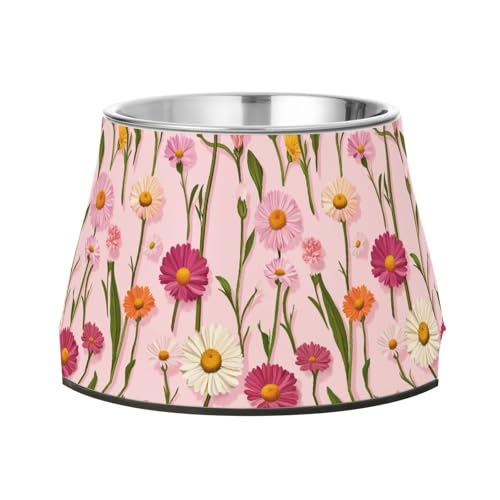 Cute Calendula Pink Pets Futternapf mit Ständer Edelstahl Katzenfutter Schalen für mittelgroße Hunde Komfort Fütterung Cute Calendula Pink Pets Futternapf mit Ständer Edelstahl Katzenfutter Schalen für mittelgroße Hunde Komfort Fütterung von Wudan