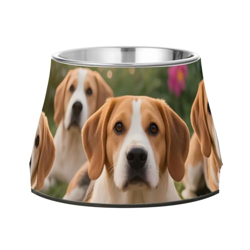 Dogs Among Pink Flowers Pets Futternapf mit Ständer Edelstahl Haustiere Futternapf für kleine Hunde Komfort Fütterung Dogs Among Pink Flowers Pets Futternapf mit Ständer Edelstahl Haustiere Futternapf für kleine Hunde Komfort Fütterung von Wudan