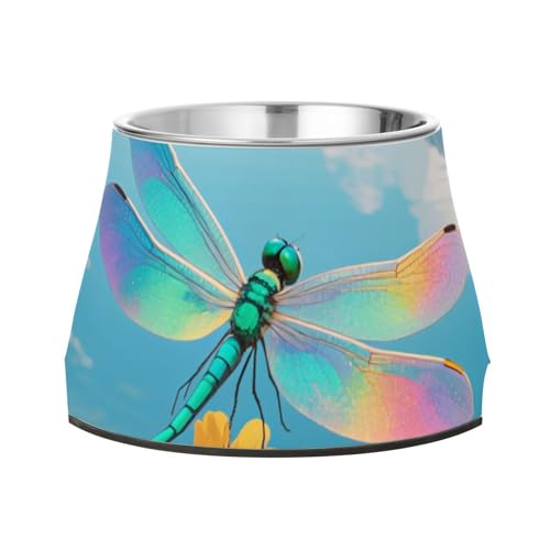Dragonfly by Lake Pets Futternapf aus Edelstahl, Katzenfutter für geliebtes Haustier, langsames Fressen Dragonfly by Lake Pets Futternapf aus Edelstahl, Katzenfutter für geliebtes Haustier, langsames Fressen von Wudan