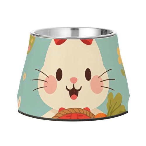 Easter Bunny Pets Wasser- und Futternapf mit Ständer, Edelstahl, Katzenfutter für mittelgroße Hunde, Schnurrhaar, Müdigkeit Easter Bunny Pets Wasser- und Futternapf mit Ständer, Edelstahl, Katzenfutter für mittelgroße Hunde, Schnurrhaar, Müdigkeit von Wudan