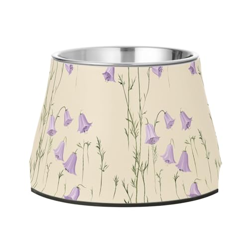 Einzigartiger Bellflower Napf für Haustiere, rutschfest, Edelstahl, Wassernapf für Hunde, Katzen, Kaninchen, Vögel, Schnurrhaar, Beige Einzigartiger Bellflower Napf für Haustiere, rutschfest, Edelstahl, Wassernapf für Hunde, Katzen, Kaninchen, Vögel, Schnurrhaar, Beige von Wudan