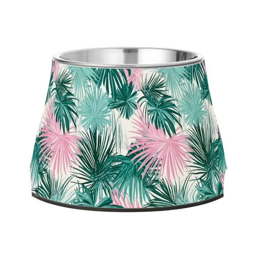 Erhöhter Futternapf für Haustiere, Palmblatt-Design, rutschfest, Edelstahl, Haustier-Wassernäpfe für liebenswerte Haustier-Schnurrhaare Erhöhter Futternapf für Haustiere, Palmblatt-Design, rutschfest, Edelstahl, Haustier-Wassernäpfe für liebenswerte Haustier-Schnurrhaare von Wudan