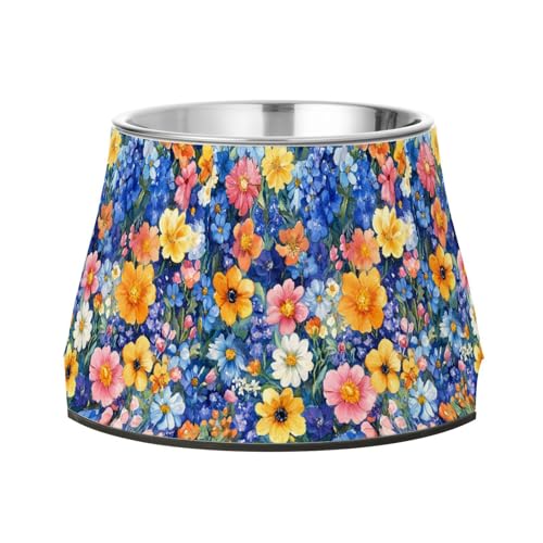 Florals Delphinium Rose Blue Feed Hundenapf mit Ständer Edelstahl Katzen Futternapf für langsames Füttern Katzen Schnurrhaare freundlich Florals Delphinium Rose Blue Feed Hundenapf mit Ständer Edelstahl Katzen Futternapf für langsames Füttern Katzen Schnurrhaare freundlich von Wudan