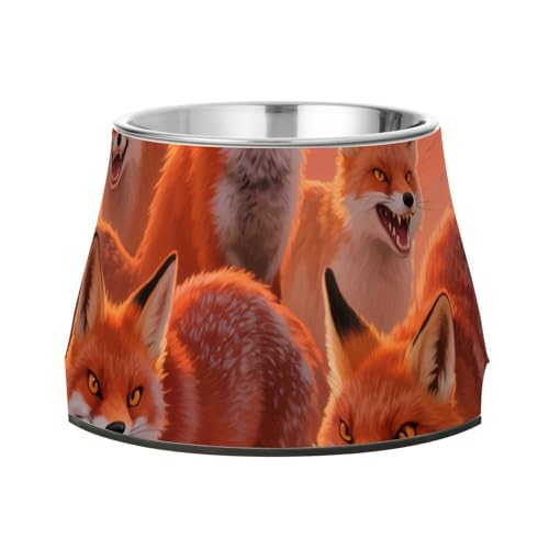 Foxes in Desert Dogs Wassernapf, erhöhter Edelstahl-Katzen-Futternapf für liebevolle Haustier-Schnurrhaare Foxes in Desert Dogs Wassernapf, erhöhter Edelstahl-Katzen-Futternapf für liebevolle Haustier-Schnurrhaare von Wudan