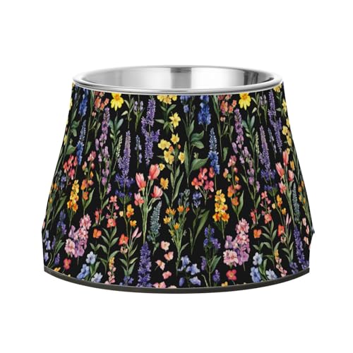 Fressnapf für Hunde, Orchidee, Lavendel, Hosta, schwarz, rutschfest, Edelstahl, für Hunde, Katzen, Kaninchen, Vögel, Schnurrhaar, Müdigkeit Fressnapf für Hunde, Orchidee, Lavendel, Hosta, schwarz, rutschfest, Edelstahl, für Hunde, Katzen, Kaninchen, Vögel, Schnurrhaar, Müdigkeit von Wudan